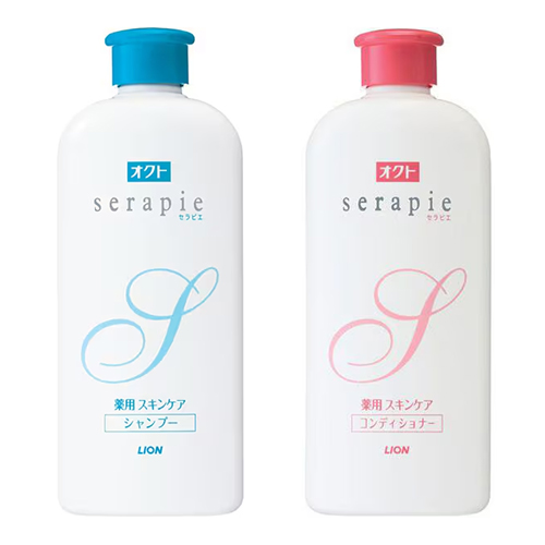라이온 옥토 세라피에 약용 스킨케어 샴푸 & 컨디셔너 세트 230ml + 230ml (의약외품)