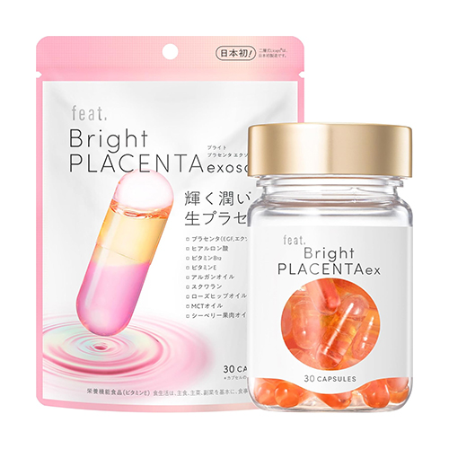 Feat. 피트 브라이트 플라센타 엑소좀 캡슐 30정 【영양기능식품 비타민E】 생 플라센타