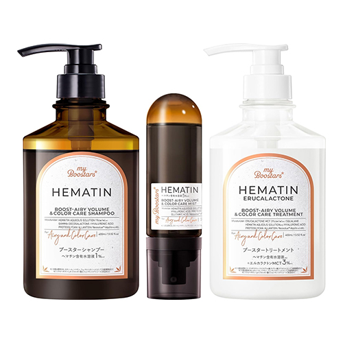 마이부스터즈 헤마틴 샴푸 & 트리트먼트 & 부스터 미스트 3종 세트 [에어리 & 컬러 케어]