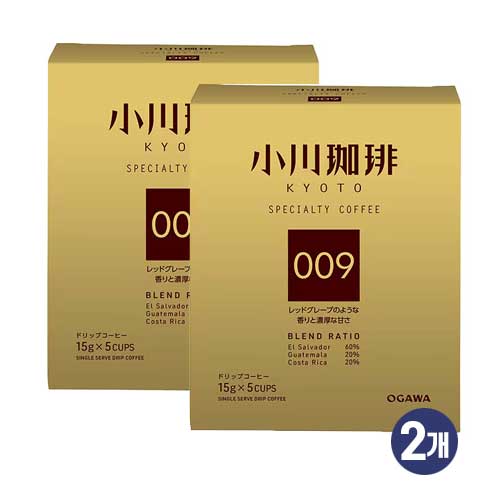 오가와커피점 스페셜티 커피 블렌드 009 드립커피 15g × 5개입 2개세트 총10개