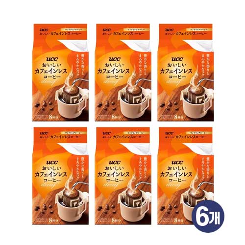 UCC 맛있는 카페인리스 드립커피 8개입 × 6개 노카페인 총36개