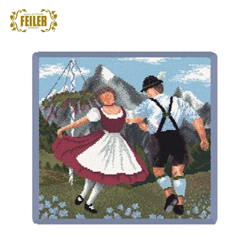 페일러FEILER 손수건 타월 트래디셔널 댄싱 페이스 클로스 핸드타월 25×25cm 불루