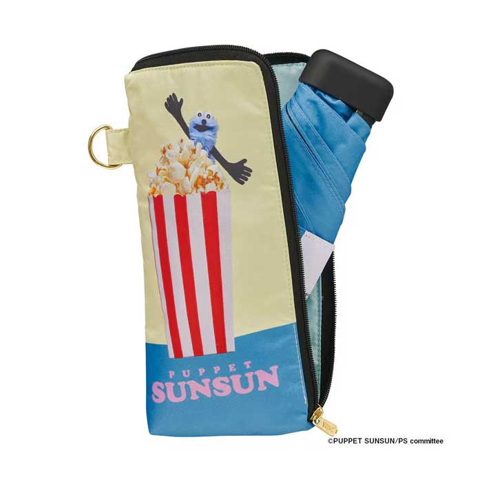 wpc. 접이식 양산 겸 우산 PUPPET SUNSUN × 차광 팝콘 미니 50cm 수동식 UV 100% 차열