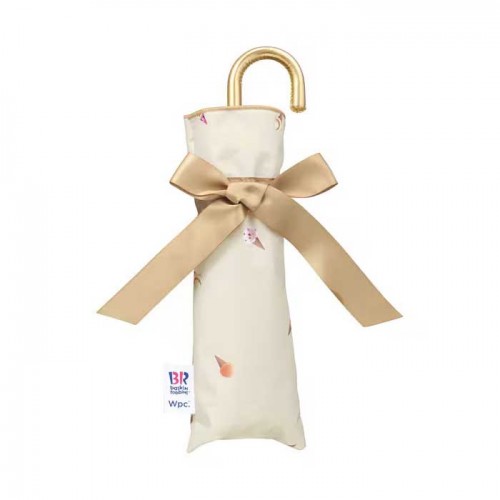  wpc. 접이식 양산 겸 우산 31 아이스크림 × 차광 아이스크림 패턴 미니 49cm 베이지 수동식 UV 100% 차열
