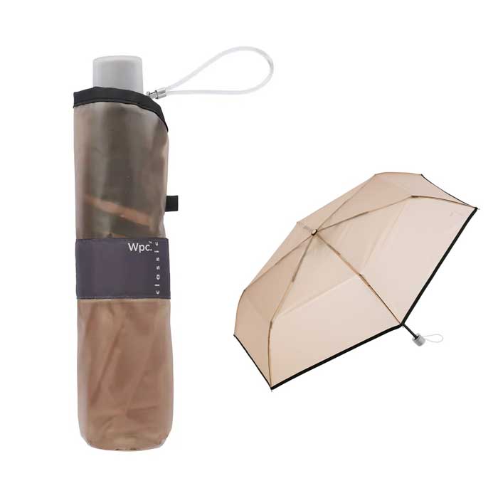  wpc. 접이식 비닐 우산 클래식 54cm 베이지 수동식