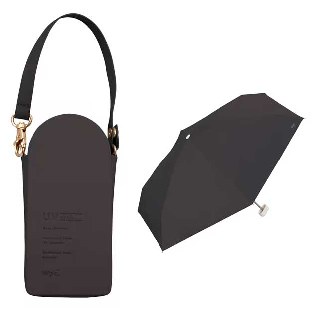 Wpc. 접이식 양산 겸 우산 차광 포셰트 타이니 46cm 수동식 UV 100% 차단 차열 효과 차콜