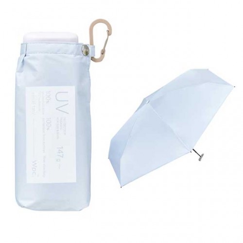 Wpc. 접이식 양산 겸 우산 차광 에어리얼 타이니 50cm 수동식 UV 100% 차단 차열  하늘색