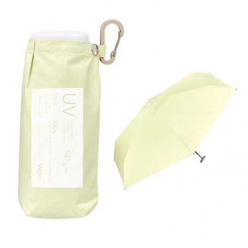 Wpc. 접이식 양산 겸 우산 차광 에어리얼 타이니 50cm 수동식 UV 100% 차단 차열 효과 옐로우