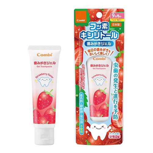 콤비Combi 어린이 치약 젤 딸기맛 30g (9개월~)