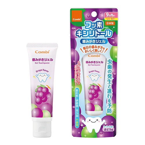 콤비Combi 어린이 치약 젤 포도 맛 30g (9개월~)