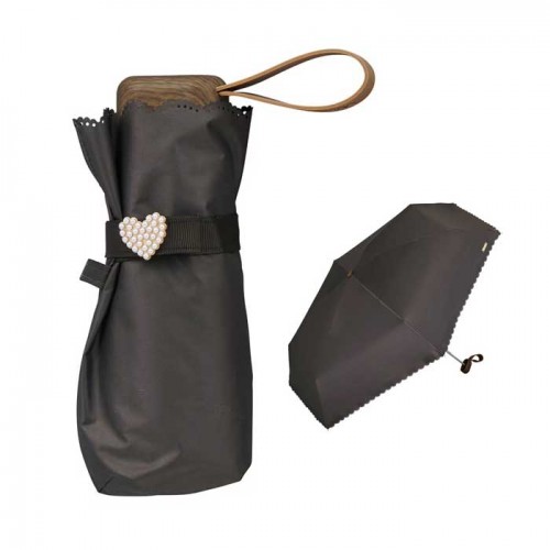 Wpc. 접이식 양산 겸 우산 차광 비주 버튼 미니 50cm 수동식 UV 100% 차단 차열 효과 차콜