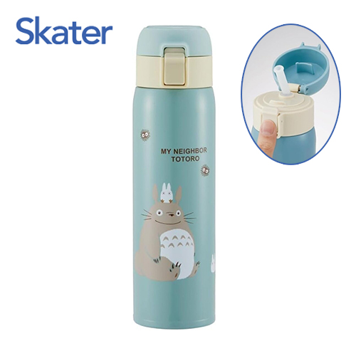 스케이터 토토로 원터치 스트로 스테인리스 보냉 물병 480ml