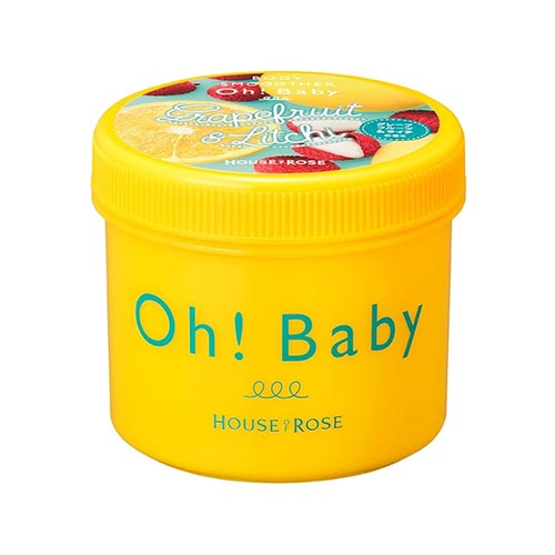 하우스 오브 로제 오!베이비 바디 스무더 LG 자몽 & 라이치향 바디 스크럽 350g