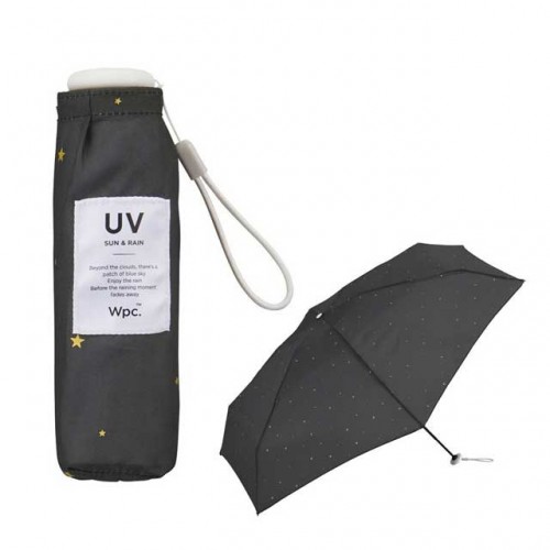 Wpc. 접이식 양산 겸 우산 베이비 엄브렐라 50cm 수동식 UV 컷 쁘띠 스타 차콜