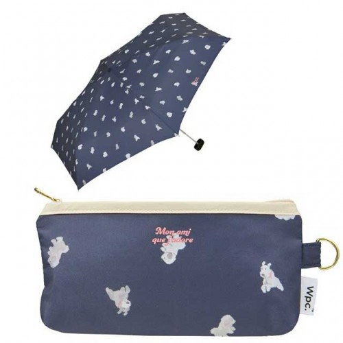 Wpc. 접이식 양산 겸 우산 퍼피 미니 50cm 수동식 UV 컷 네이비