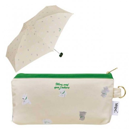 Wpc. 접이식 양산 겸 우산 퍼피 미니 50cm 수동식 UV 컷 베이지