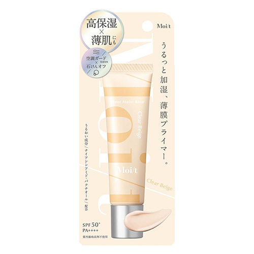 모잇 시어 모이스트 베이스 01 클리어 베이지 30g 메이크업 베이스 SPF50+ PA++++ 고보습 톤 보정 베이스