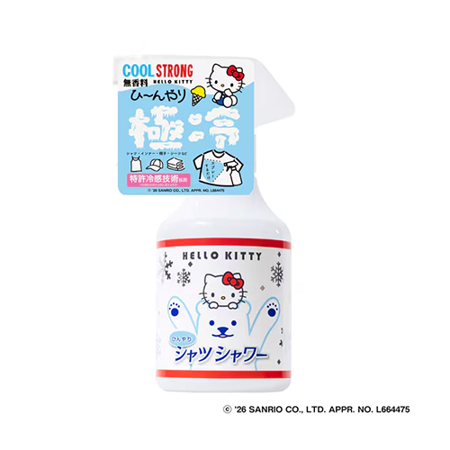 히야리 셔츠 샤워 스트롱 헬로키티 250ml 의류 냉감 탈취 섬유 케어 스프레이