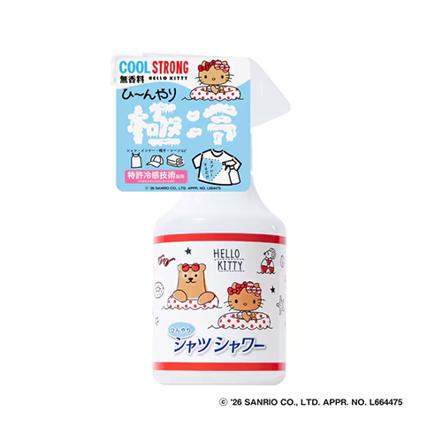 히야리 셔츠 샤워 스트롱 헬로키티 선탠 에디션 250ml 의류 냉감 탈취 섬유 케어 스프레이