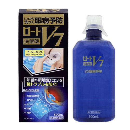 로토 V7 눈세안액 500ml  【제3류의약품】 눈세정 눈세척
