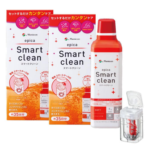 스마트 클린 콘택트렌즈 세정 300ml×2개 세트 메니콘 에피카 