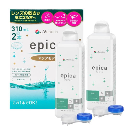 에피카 콜드 아쿠아모어 소프트 콘택트렌즈용 세정 보존액 310mL×2개 세트 