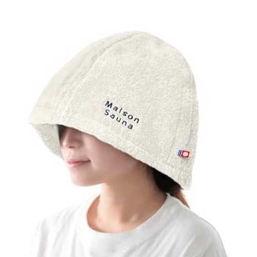 메종 사우나 (Maison Sauna)  이마바리 타월 사우나 모자 68cm 아이보리