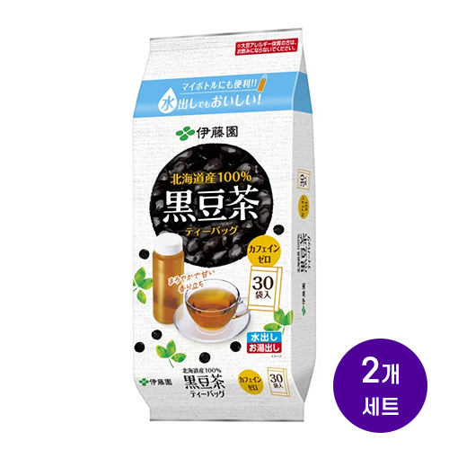 이토엔 홋카이도산 100% 검은콩차 티백 (3.8g×30포) 2개세트