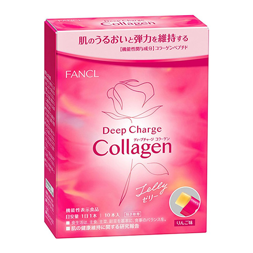 FANCL 판클 딥차지 콜라겐 스틱 젤리 10일분 사과맛 (20g×10개입)
