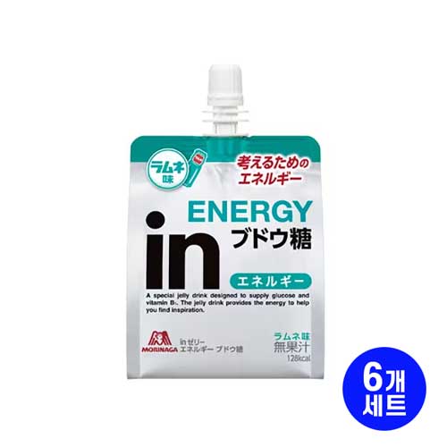 모리나가 인 젤리 에너지 포도당 180g 1봉x6개세트
