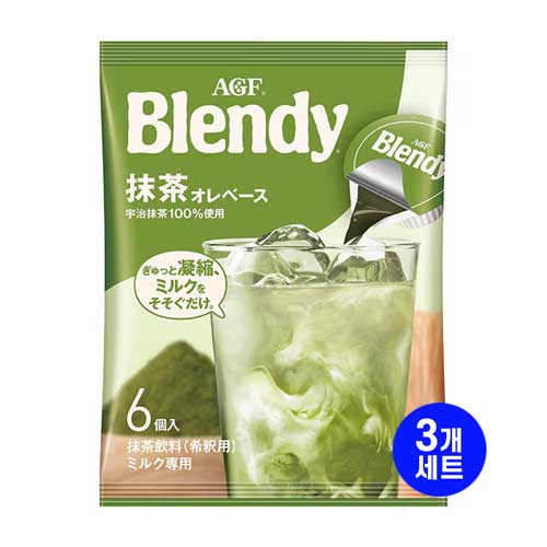 일본 AGF 브렌디 포션 말차라떼 베이스 6개입 3개세트