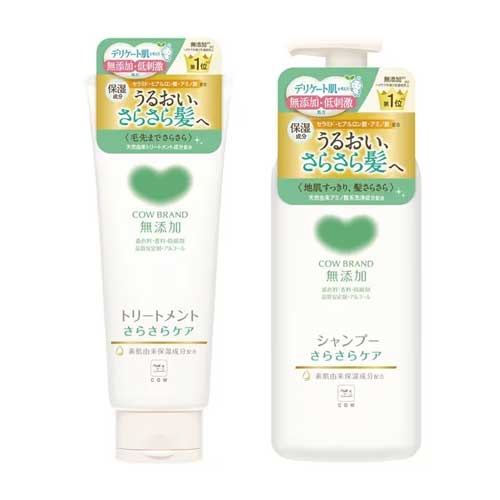 카우브랜드 무첨가 샴푸 산뜻케어 펌프형 470ml + 트리트먼트 산뜻케어 180g 세트