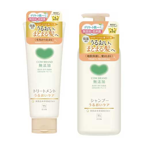 카우브랜드 무첨가 샴푸 보습케어 펌프형 470ml + 트리트먼트 보습케어 180g 세트