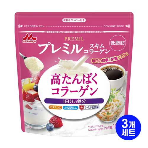 모리나가유업 프레밀 스킴 고단백 콜라겐 160g 3개세트