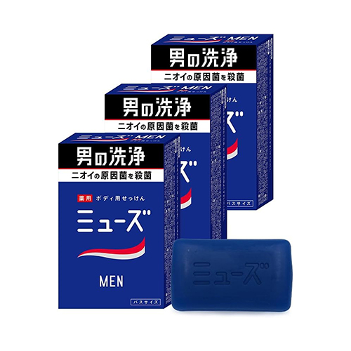 뮤즈 맨 기능성 케어 체취 살균 바디 비누 135g × 3개입