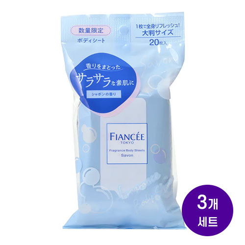 피앙세 프래그런스 바디 시트 비누향 20매입x3개세트