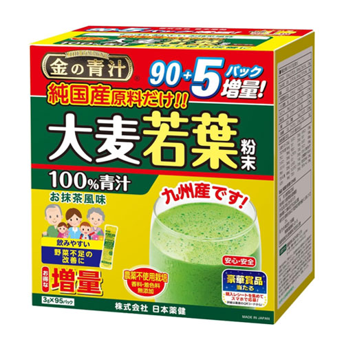 일본약건 금의 녹즙 일본산 새싹보리 100% 95포 대용량 녹즙 분말
