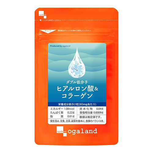 오가랜드 ogaland  W 저분자 히알루론산 & 콜라겐 60캡슐 30일분