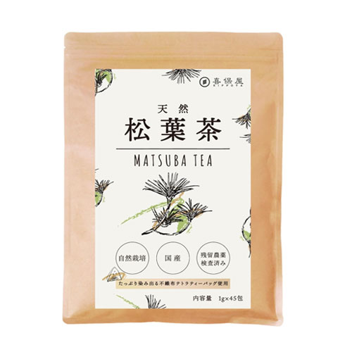 기포야 일본산 천연 솔잎차 티백 1g × 45포  송엽차