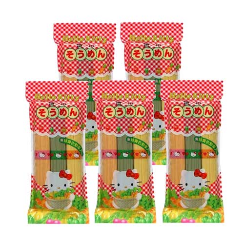 헬로키티 녹황색 채소 소면 300g x5개 어린이 야채 국수