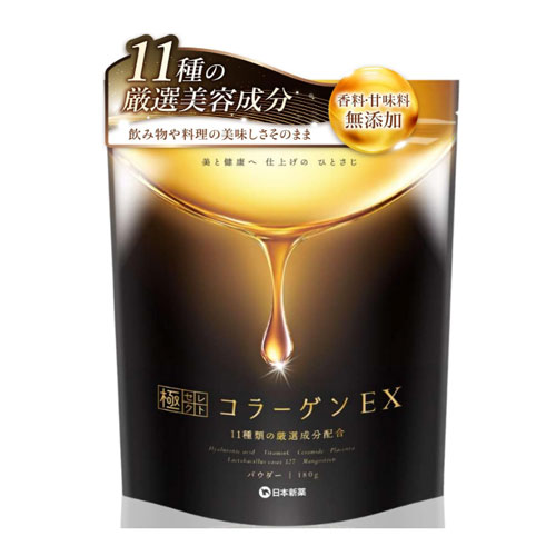 일본신약 극 셀렉트 콜라겐 EX 파우더 저분자 피쉬 콜라겐 히알루론산 세라마이드 180g 30일분