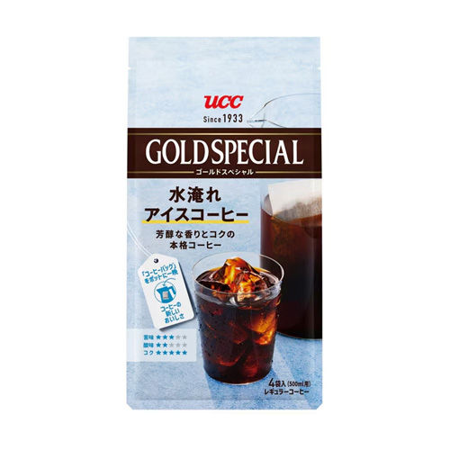 UCC 골드 스페셜 콜드브루 아이스커피 커피백 120g (30g×4개입, 500ml용)