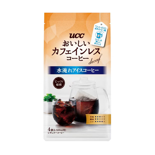 UCC 맛있는 디카페인 콜드브루 아이스커피 커피백 120g (30g×4개입, 500ml용)