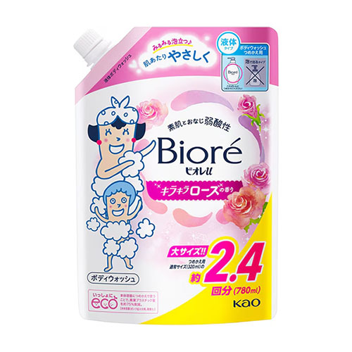 비오레 u 반짝이는 로즈 향 바디 워시 리필 780ml (화사한 로즈 향)
