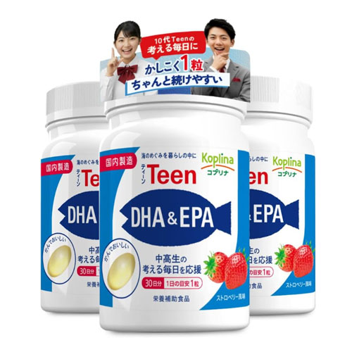 코프리나 Teen DHA  EPA 30캡슐 x 3개세트 90일분 10대 중고생 영양보충제