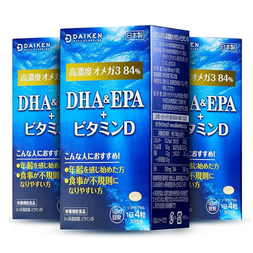 다이켄 DHA·EPA 오메가3 + 비타민D 120정 x 3개세트(90일분)