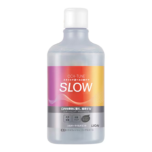 라이온 오쿠튠 OCH-TUNE 마우스워시 SLOW 실키 마일드 민트 무알코올 600ml