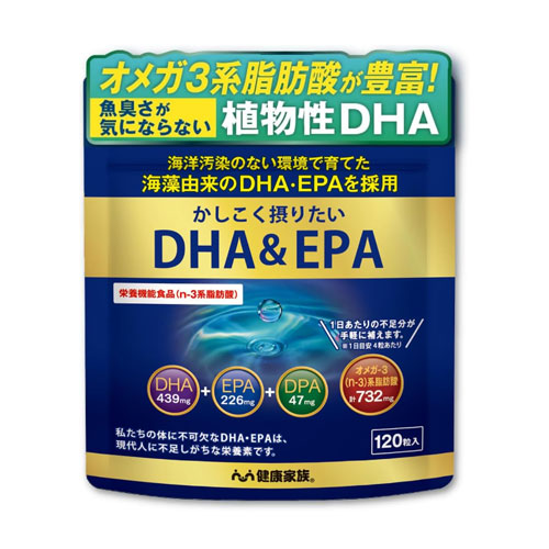 건강가족 똑똑하게 섭취하는 DHA&EPA 120정 (30일분)
