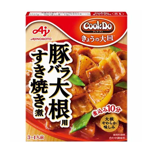 아지노모토 쿡두 오늘의 큰 접시 돼지고기 무 스키야키 조림 양념 3~4인분 100gX3개