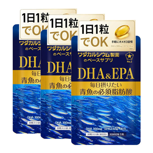 와다칼슘제약 DHA & EPA 오메가3 30일분 (120정) 3개세트